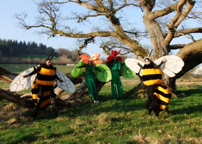 Bees & Flowers Environmental Stilt Characters Jimmy Juggle