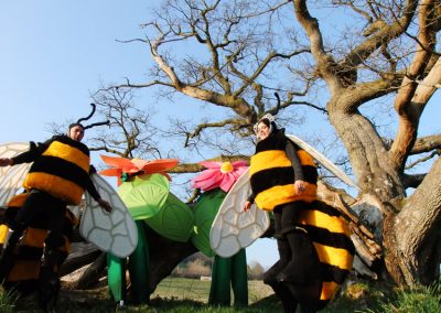 Bees & Flowers Environmental Stilt Characters Jimmy Juggle